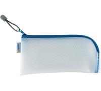 ERYI-20003 Pochette Zippée Étui De Voyage (23 X 11 Cm) Petite Pochette Transparente À Fermeture Zip Pour Portable, Câble De Chargement, Produits Cosmétiques, Crayons, Clés, Trousse De Toilette, Bleu