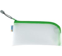 ERYI-20004 Pochette Zippée Étui De Voyage (23 X 11 Cm) Petite Pochette Transparente À Fermeture Zip Pour Portable, Câble De Chargement, Produits Cosmétiques, Crayons, Clés, Trousse De Toilette, Vert