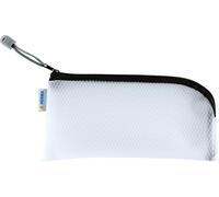 Eryi-20020 Pochette Zippée Étui De Voyage (23 X 11 Cm) Petite Pochette Transparente À Fermeture Zip Pour Portable, Câble De Chargement, Produits Cosmétiques, Crayons, Clés, Trousse De Toilette, Noir