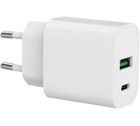 ERYI-20W Fast Charger - Chargeur Mural 20W Usb-C + Usb-A Power Delivery Charge Rapide Et Sûre Pour Téléphones, Tablettes Et Accessoires Compatible Iphone, Samsung, , Xiaomi Et Autres - Blanc