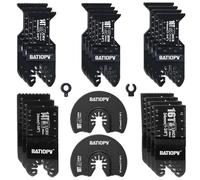 ERYI-22Pcs Lame De Scie Oscillante Universelles Pour Outil Multifonction - Compatibles Avec Makita, Fein, Dremel, Dewalt - Coupe Bois, Métal, Clous, Plastique. Accessoires Précis Et Durables