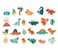 ERYI-- 24 Magnets Dino - Jouet En Bois Fsc - Jeu Éducatif Magnétique - Accessoires Pour Tableau Magnétique - Jeu Dino - Dès 24 Mois, J05839