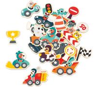 ERYI-- 24 Magnets Ville - Jouet En Bois Fsc - Jeu Éducatif Magnétique - Accessoires Pour Tableau Magnétique - Dès 24 Mois, J09642