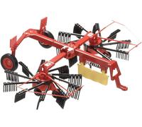 ERYI-2451, Râteau Fella, 1:32, Métal/Plastique, Rouge, Plateau Mobile Et Pliable