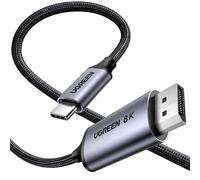 ERYI-2M Câble Usb C Displayport Bidirectionnel 8K 60Hz 4K 240Hz 32.4Gbps Hdr Adaptateur Type C Dp1.4 Thunderbolt 4 3 Compatible Avec Iphone 16 Plus Pro Max 15 Macbook Ipad Galaxy S24 Tab S9