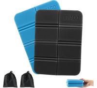 Eryi-2pcs Coussins De Siège Pliable Avec Sac De Transport, Mini Tapis De Sol Camping Isolant, Xpe Ultralégère Tapis En Mousse, Pour Camping, Randonnée, Extérieur (Bleu Et Noir