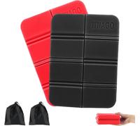 Eryi-2pcs Coussins De Siège Pliable Avec Sac De Transport, Mini Tapis De Sol Camping Isolant, Xpe Ultralégère Tapis En Mousse, Pour Camping, Randonnée, Extérieur (Rouge Et Noir)