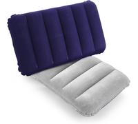 Eryi-2x Coussins Gonflables De Camping Ultralight Oreiller De Voyages, Randonnée Coussin De Plage 43x27 Cm Bleu+Gris