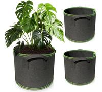 ERYI-3 Pièces 20L Sac De Plantation, Sacs À Plantes De Tomate Grande Capacité Sacs De Culture De Légumes Avec Poignées Pots De Fleurs De Pommes De Terre En Tissu Non Tissé Respirants Fraises