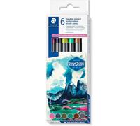 Eryi-3001-6 Feutres Double Pointe De Coloriage Aquarellables Assortis - Pointe Pinceau 1-6 Mm - Pointe Fine 0,5-0,8 Mm - Edition Design Journey - Etui Carton - 3001 C6-4