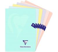 Eryi-308686c Un Carnet Agrafé Mimesys Pastel - A5 14,8x21 Cm - 96 Pages Lignées - Papier Blanc 90 G - Couverture Polypro Opaque - Couleur Aléatoire
