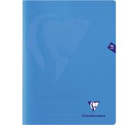 Eryi-323362c Un Lot De 1 Cahiers Agrafés Mimesys Bleus - 24x32 Cm - 96 Pages Petits Carreaux - Papier Blanc 90 G - Couverture Polypro