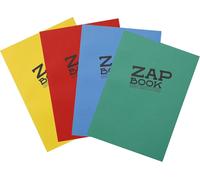 Eryi-3356cpack - Carnet Encollé Zap Book - 160 Feuilles Papier Croquis 100% Recyclé - A6 10,5x14,8 Cm 80g - Couleur De Couverture Aléatoire - Paquet De 5 Carnets