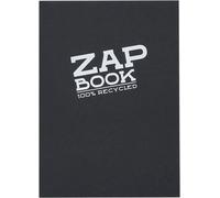Eryi-3363c Carnet Encollé Zap Book - 160 Feuilles Papier Croquis 100% Recyclé - A6 10,5x14,8 Cm 80g - Couverture Noire