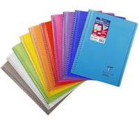 Eryi-386401c Un Cahier À Spirale Koverbook - 24x32 Cm - 160 Pages Grands Carreaux - Papier Blanc 90 G - Couverture Polypro Couleur Aléatoire