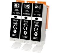 ERYI-3X Pgi-580 Xxl Pgbk Cartouches D'Encre Pour Canon 580 Pgbk 580Xl Pgi580 Noir Pour Pixma Tr7550 Tr8500 Tr8550 Ts705 Ts705A Ts6250 Ts6300 Ts6350A