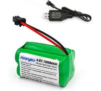 ERYI-4.8V Batterie Rechargeable 1500Mah Nimh Aa Pack Batterie Pour Télécommande Jouet Voiture Outil Électrique Avec Câble De Charge Usb (4.8V Carré)