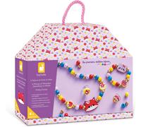 ERYI-- 4 Bijoux En Bois À Créer Pretty Forest - Les Premiers Ateliers Bijoux - Création De Bijoux Diy - Kit Loisir Créatif Enfant - Apprentissage Motricité Fine Et Concentration \U2013 Dès 4 Ans - J0