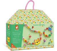 ERYI-- 4 Bijoux En Bois À Créer Secret Jungle - Les Premiers Ateliers Bijoux - Création De Bijoux Diy - Kit Loisir Créatif Enfant - Apprentissage Motricité Fine Et Concentration \U2013 Dès 4 Ans - J0