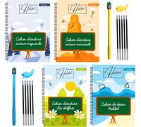 Eryi-4 Cahiers Ecriture Magique Calligraphie Enfant Français - Reutilisable (Maternelle, Cp, Ce1, Ce2), Apprentissage Ecriture, 2 Stylos Magiques Effaçable + 10 Recharges D'encre