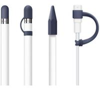 ERYI-[4-Piece] For Apple Pencil Cap/Apple Pencil Tip Cover/Cable Adapter Tether/Apple Pencil Cap Holder For Ipad Pro Pencil, Midnight Blue