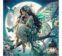 Eryi-40x40cm Diamond Painting Lune Et Fee, Diamond Painting Elfe, Peinture Diamant Fée Elfe, Canevas Diamant Kit Complet Fée Papi[5120]