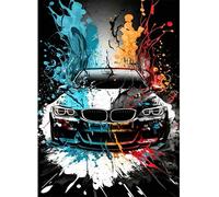 Eryi-40x50cm Diamond Painting 5d Complet Voiture De Sport, Broderie Diamant Art Abstrait, Peinture Diamant Rond, Tableau Strass D[2304]