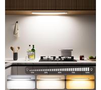 ERYI-43Cm Led Armoire Lumineuse 3000K/4000K/6500K, Lampe De Placard A Détecteur De Mouvement Diminuable Luminosité Réglable Lumiere Magnetique Veilleuse Pour Armoire Cuisine Placard Couloir Escalier
