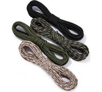 Eryi-48 M De Paracorde De 4 Mm - 100 % Nylon Indéchirable - 9 Brins - 12 M - Peut Supporter Jusqu'à 280 Kg - Résistante Aux Intempéries - Pour La Survie, Le Camping, L'extérieur