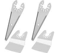 ERYI-4Pcs Lames De Grattoir Oscillantes Multi-Outils Et Spatule Incurvée Compatible Avec Bosch Compatible Avec Chicago Grattoir À Trois Côtés En Acier Inoxydable