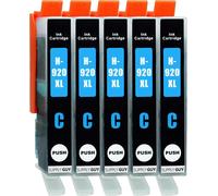 ERYI-5 Cartouches D'Encre Avec Puce Compatible Avec Hp 920 Xl / Cd972Ae (Cyan) Pour Hp Officejet 6000 6500 6500A 6500A Plus 7000 7500A