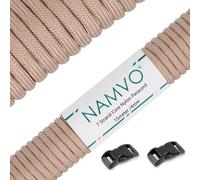 ERYI-550 Paracord 7 Strand Parachute Cord, Mil Spec Type Iii 15 Mètres Tente Guide Corde Survie Parachute Longe Cordon Pour Camping En Plein Air Artisanat Porte-Clés Beige