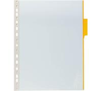 Eryi-560704 Function Panel Plaque Pochette Pvc Pour Document A4 Avec Onglet Coloris Jaune Lot De 5