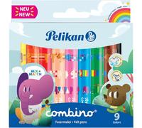 Eryi-- 566603 814553 - Feutres De Coloriages - Combino Super 411-9 Feutres Dans Une Boîte Pliante