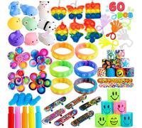 Eryi-60 Pcs Souvenirs De Fêtes D'enfants , Fidget Populaire, Jouets De Fête, Goodie Bags Fillers Pour Cadeaux D'anniversaire Pour Enfants, Give Aways Prix De Classe D'anniversaire Pour Enfants