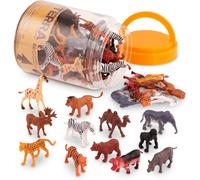 Eryi-- 60 Pièces - Créatures Sauvages - Mini Figurines D'animaux Réalistes - Lion, Hippopotame, Tigre, Ours Et Autres Animaux De Safari - Jouets Éducatifs Pour Enfants, 3 Ans Plus