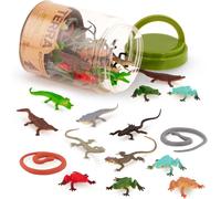 ERYI-- 60 Pièces - Les Reptiles - Assortiment De Figurines Miniature - Grenouilles, Lézards, Crocodiles, Serpents, Jouets Pour Enfants, 3 Ans Plus