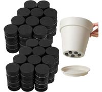 ERYI-60 Pièces Pied Pot De Fleur Invisible, Auto-Adhésif Rond Pied En Eva De Pot Pour Jardin Pot De Plantes, Antiderapant Pied Pot De Patin Pour Surélever Les Plantes Intérieur Extérieur