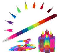 Eryi-, 64 Pièces Crayon Papier Pour Enfants, Stylo Rigolo Pour Cadeau Anniversaire Enfants Invites, Petit Cadeau Anniversaire Enfant (Porte-Stylo Foncé)