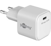 Eryi-65332 Chargeur Rapide Usb-C Pd Nano Quick Charger (45 W) / Mobile Phone Charger/Adaptateur Secteur Pour Câbles De Charge Iphone Et Autres Téléphones Mobiles/Power Plug Usb-C/Blanc