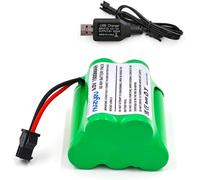 ERYI-6V Batterie 1500Mah Rechargeable Aa Nimh Pack Batterie Pour Rc Voiture Lampe Solaire Avec Câble De Charge (6V Trapèze)