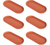 ERYI-6X Soucoupe 52.4Cm Pour Jardiniere Plastique 60Cm, Plateau Pour Bac A Fleurs Rectangulaire, Jardinières Extérieures Et Interieures Pour Fleurs & Plantes, Balcon, Serre, Jardin - Terracotta