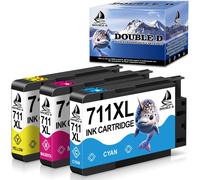 ERYI-711Xl Cartouche D'Encre Compatible Pour Cartouche Hp 711 Pack Cz130A Cz131A Cz132A Pour Traceurs Grand Format Hp Designjet T120 T520 T100 (1 Cyan, 1 Magenta, 1 Jaune)