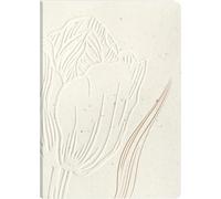 Eryi-813067c - Un Carnet Broché Souple Décors Tulipe / Nature / Floral - A6 10,5x14,8cm - 128 Pages Unies Papier Ivoire 90g - Collection Tulip Paper