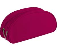 Eryi-8344c - Grande Trousse Scolaire Ovale 2 Compartiments 22x8x10 Cm, Framboise