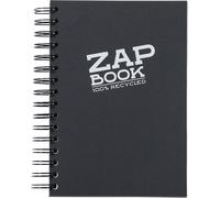 Eryi-8362c Carnet Spiralé Zap Book - 160 Feuilles Papier Croquis 100% Recyclé - A5 14,8x21 Cm 80g - Couverture Noire