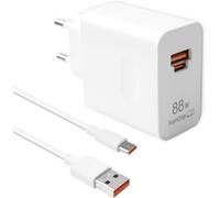 Eryi-88w Supercharge Chargeur Rapide Pour Huawei Honor 90 Lite, 200 Lite, 2 Ports Usb-C 88w Pd Avec Câble 6a Usb C 1m, Chargeur Supercharge Pour Honor Magic7 Lite, Mate 60, P60, X8a, Pad X8a, Mate 70