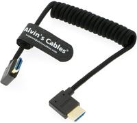 ERYI-8K 2.1 Hdmi Câble Haute Vitesse Câble Enroulé Tressé Pour Atomos Ninja V, Portkeys Bm5, Pour Feelworld Moniteur, Pour Canon C300, Z Cam E2, Pour Sony Fs5 Fs7 A7S3 Caméras