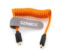 ERYI-8K 2.1 Micro Hdmi Vers Hdmi Câble Tressé Spiralé Haute Vitesse Pour Go-Pro Hero 3/4 Canon Eos M5 Sony A6000 A7Iii Rx10 Nikon B500 Z6 Raspberry Pi 4 Atomos Ninja 2 Monitor