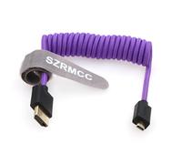 ERYI-8K 2.1 Micro Hdmi Vers Hdmi Câble Tressé Spiralé Haute Vitesse Pour Go-Pro Hero 3/4 Canon Eos M5 Sony A6000 A7Iii Rx10 Nikon B500 Z6 Raspberry Pi 4 Atomos Ninja 2 Monitor